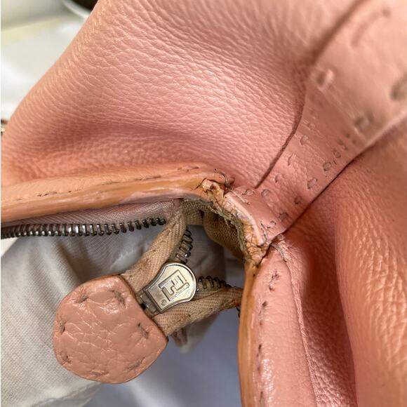 FENDI Vintage Pink Selleria Leather Adele Handbag Circa 2005 COA - Picture 10 of 15